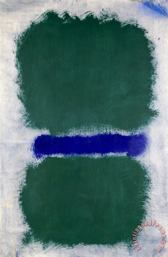 Mark Rothko Untitled (green Divided by Blue) Art Painting