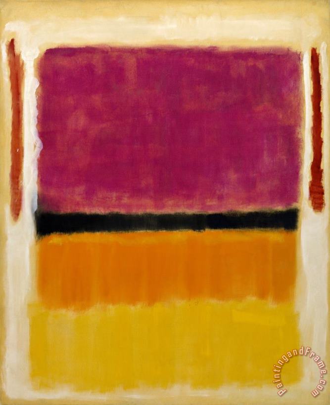 Untitled (violet, Black, Orange, Yellow on White And Red) painting - Mark Rothko Untitled (violet, Black, Orange, Yellow on White And Red) Art Print