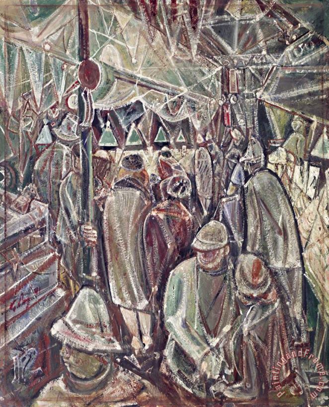 Mark Tobey Farmer's Market Art Painting
