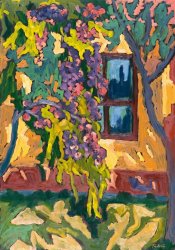 Marta Martonfi Benke Sunlit Wall With Fruit Tree
