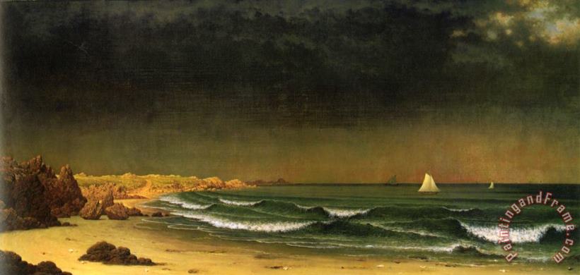 Martin Johnson Heade Approaching Storm, Beach Near Newport Art Painting