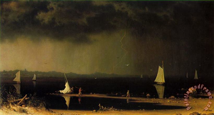 Martin Johnson Heade Thunder Storm on Narragansett Bay Art Print