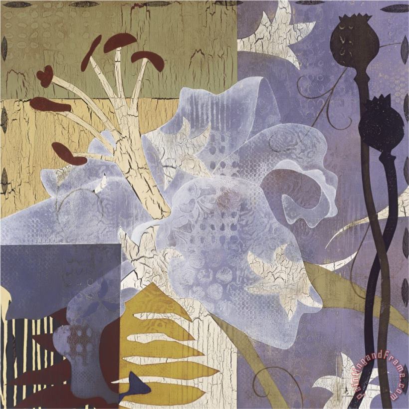 Mary Calkins Lilies Lavender II Art Painting
