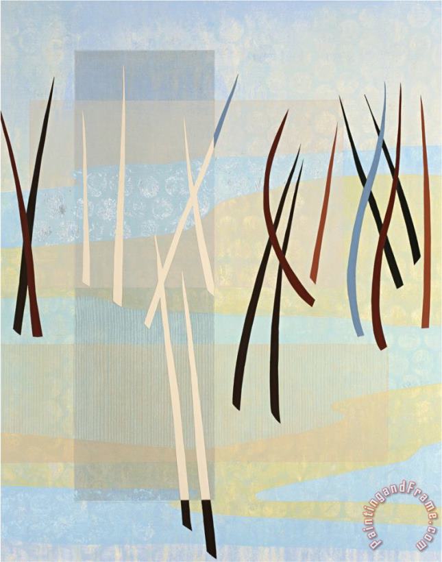 Reeds II painting - Mary Calkins Reeds II Art Print