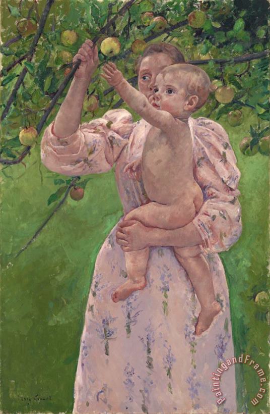 Child Picking a Fruit (enfant Cueillant Un Fruit) painting - Mary Cassatt Child Picking a Fruit (enfant Cueillant Un Fruit) Art Print