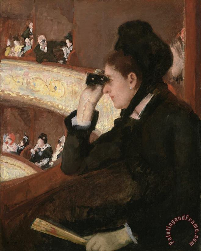 In The Loge painting - Mary Cassatt In The Loge Art Print