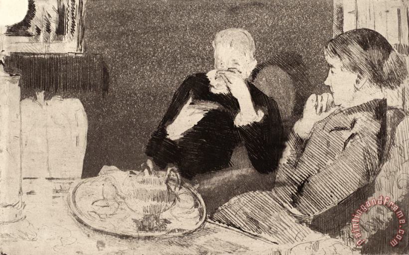 Mary Cassatt Lydia And Her Mother at Tea Art Print