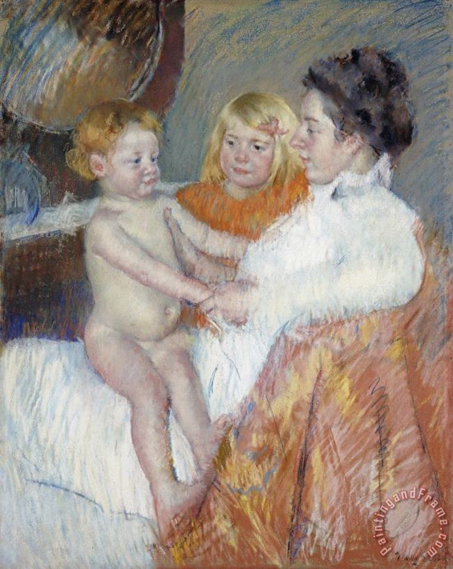 Mary Cassatt Mother, Sara And The Baby Art Painting