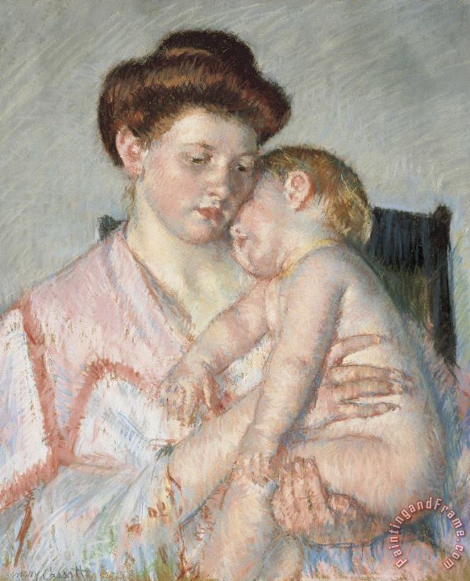 Mary Cassatt Sleepy Baby Art Painting