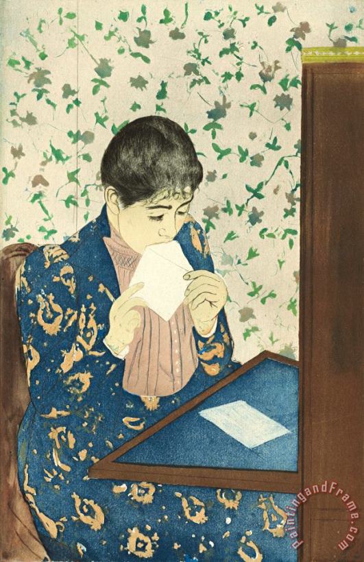 The Letter painting - Mary Cassatt The Letter Art Print