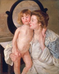 Mary Stevenson Cassatt - Mother and Boy painting