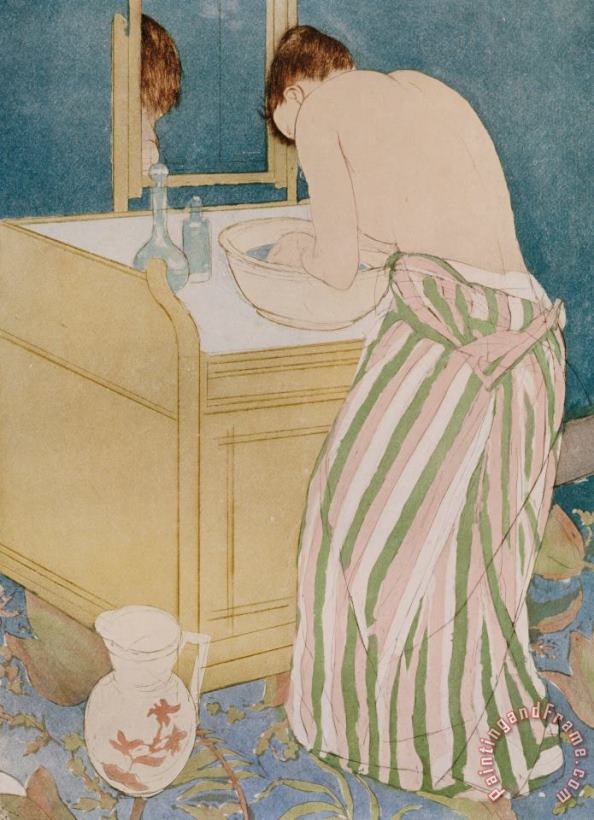 Woman Bathing painting - Mary Stevenson Cassatt Woman Bathing Art Print