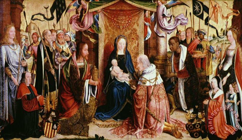 Master of Saint Severin The Adoration of the Kings Art Painting