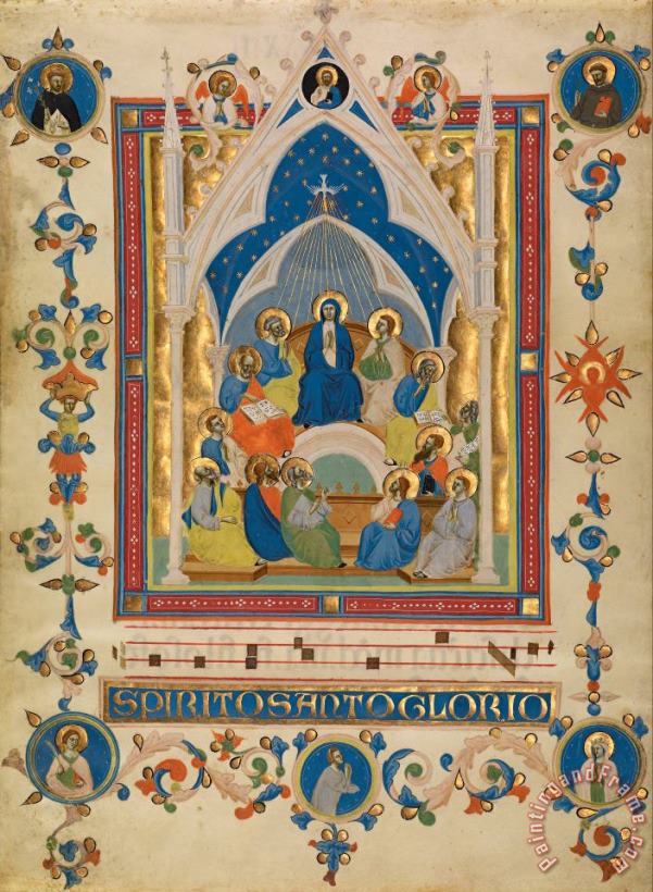 Master of The Dominican Effigies Pentecost Art Print