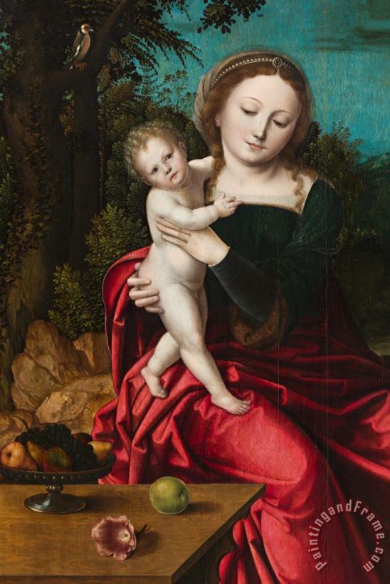 Master of the Parrot Madonna And Child Art Painting