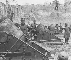 Mathew Brady Federal Siege Guns Yorktown Virginia during the American Civil War