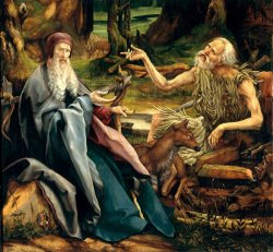 Matthias Grunewald St. Anthony And St. Paul, Detail From The Isenheim Altarpiece