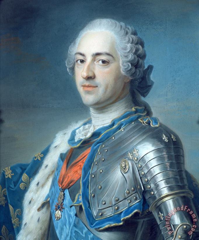 Portrait of King Louis Xv (1710 74) painting - Maurice-Quentin de La Tour Portrait of King Louis Xv (1710 74) Art Print