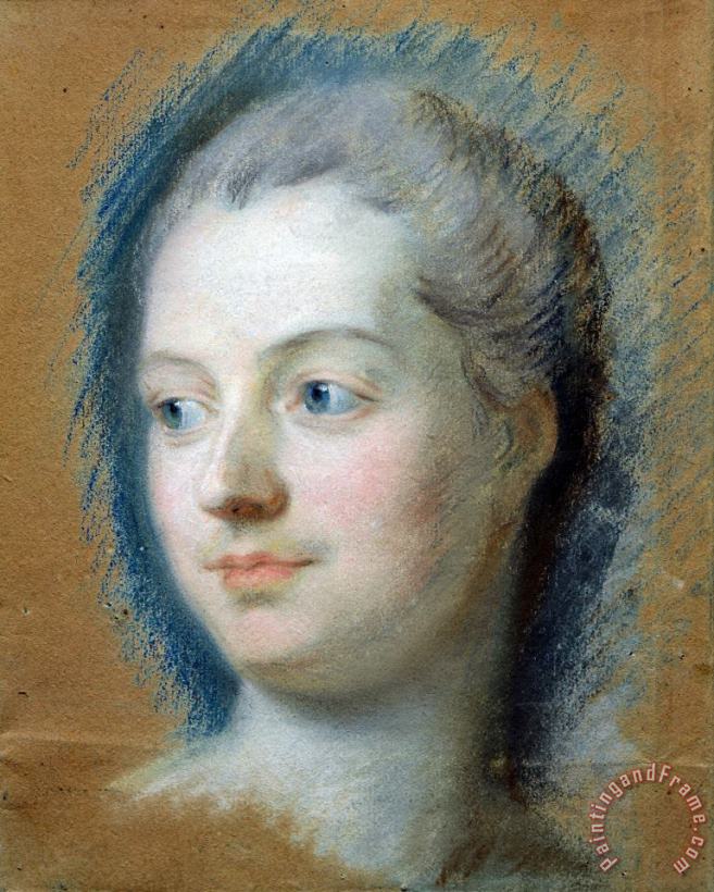 Portrait of Madame De Pompadour (1721 64) painting - Maurice-Quentin de La Tour Portrait of Madame De Pompadour (1721 64) Art Print