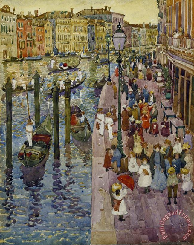The Grand Canal, Venice painting - Maurice Brazil Prendergast The Grand Canal, Venice Art Print