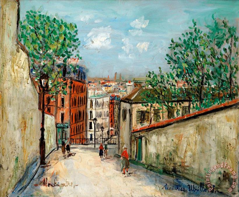 Maurice Utrillo Rue Du Mont Cenis, Montmartre Art Print