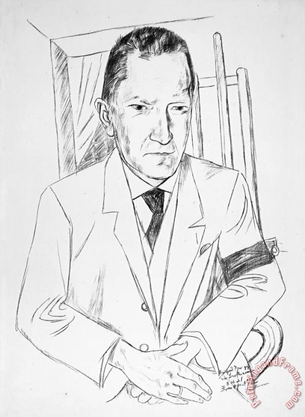 Max Beckmann Portrait of Reinhard Piper (2) Art Print