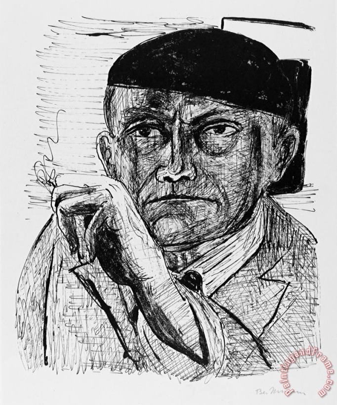 Max Beckmann Self Portrait (selbstbildnis) From Day an Art Print
