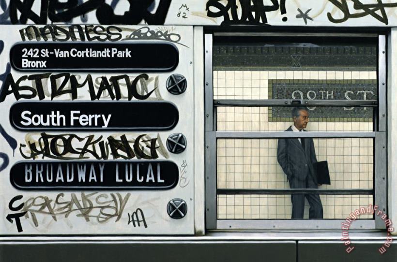 Max Ferguson My Father in the Subway III Art Painting