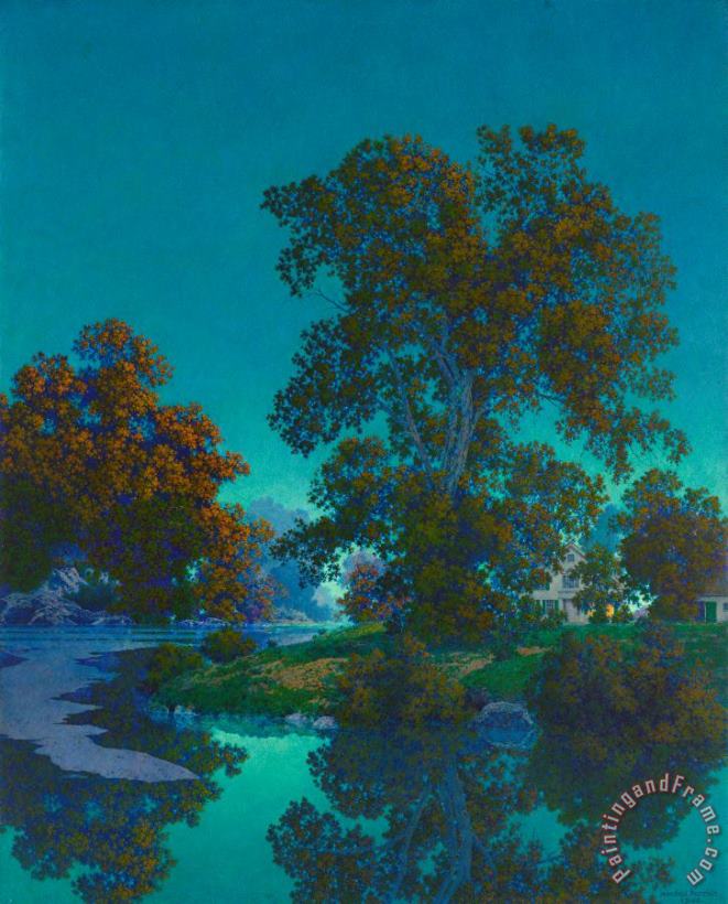 Ottaquechee River, 1947 painting - Maxfield Parrish Ottaquechee River, 1947 Art Print