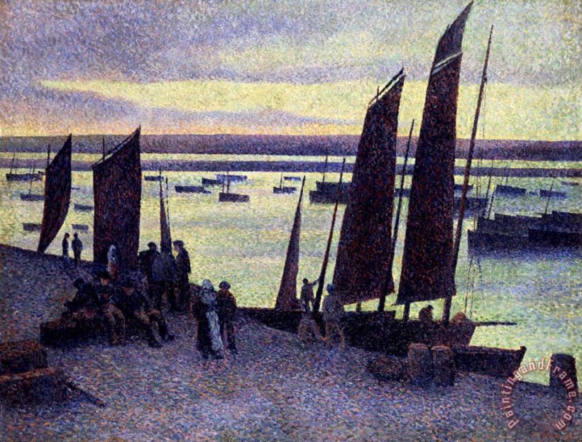 Quay at Camaret Finistere painting - Maximilien Luce Quay at Camaret Finistere Art Print