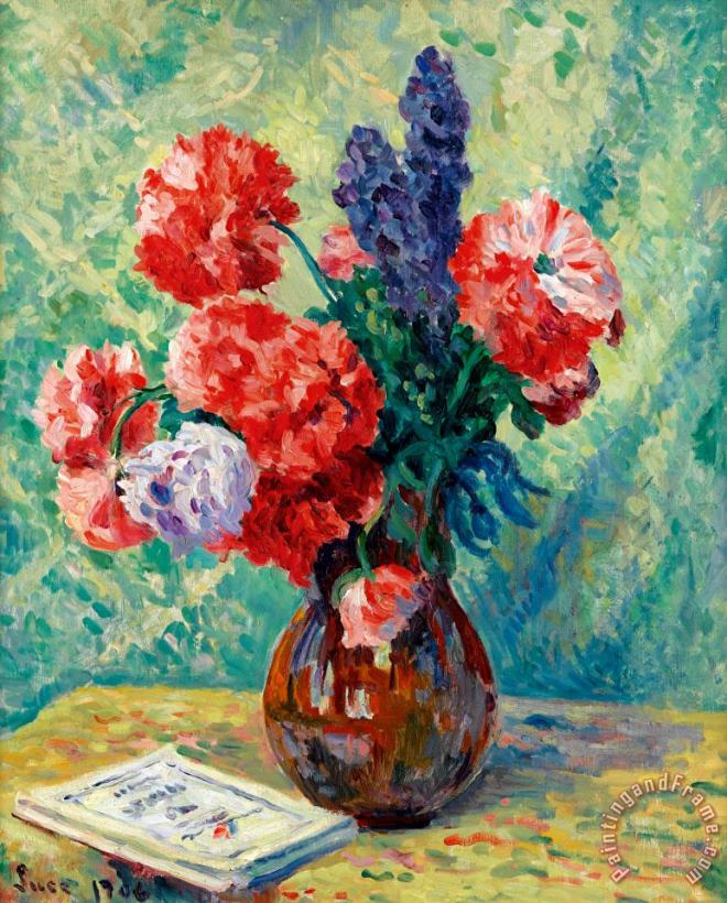 Maximilien Luce Vase De Fleurs Art Painting
