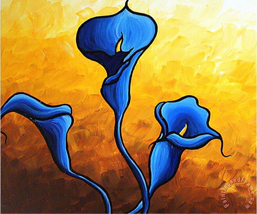 Megan Aroon Duncanson Blue Fancy Art Painting