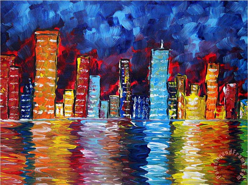 City Nights painting - Megan Aroon Duncanson City Nights Art Print