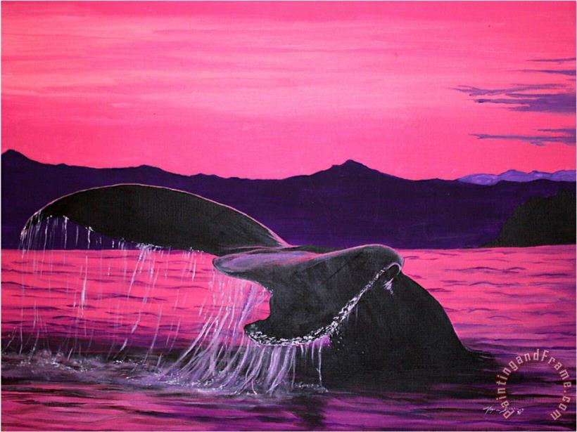 Megan Aroon Duncanson Pink Whale Art Painting