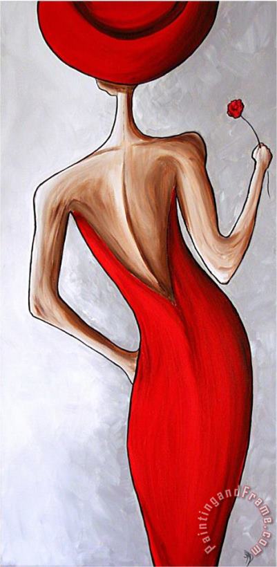 Megan Aroon Duncanson Red Dress Art Print