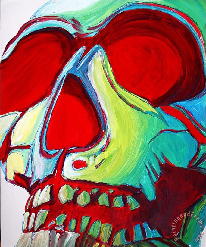 Skull painting - Megan Aroon Duncanson Skull Art Print