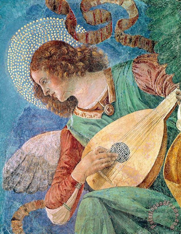 Melozzo da Forli Angel Musician Art Painting