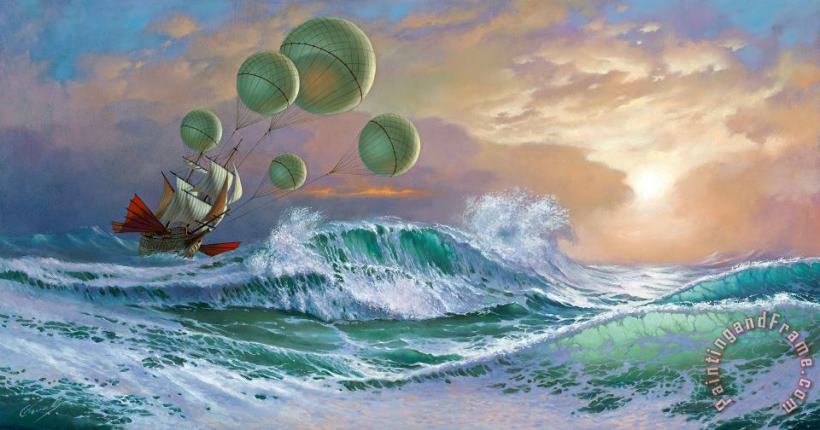 Flying Dutchman painting - Michael Cheval Flying Dutchman Art Print