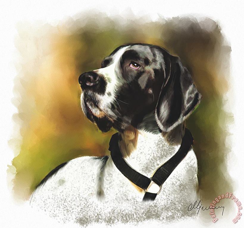Pet Dog Portrait painting - Michael Greenaway Pet Dog Portrait Art Print