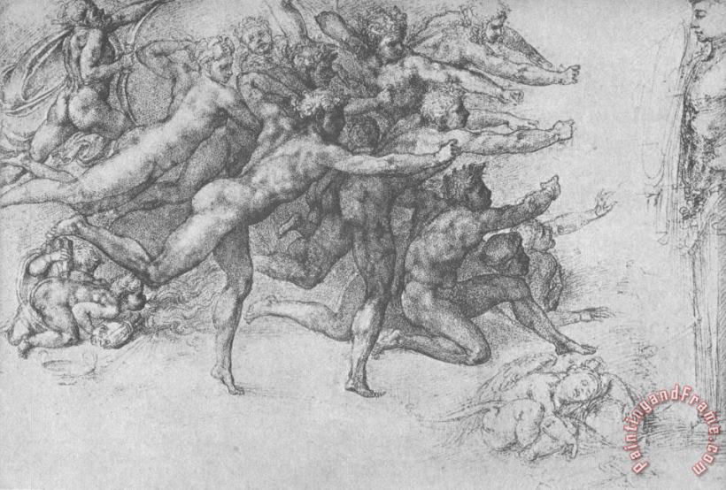Archers Shooting at a Herm painting - Michelangelo Buonarroti Archers Shooting at a Herm Art Print