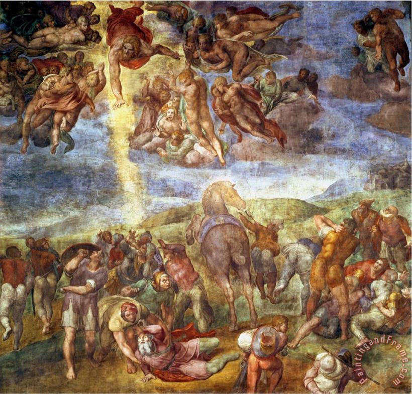 Conversion of St Paul painting - Michelangelo Buonarroti Conversion of St Paul Art Print