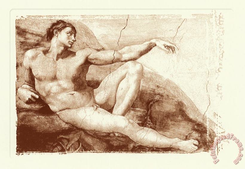 Michelangelo Buonarroti Creation of Adam Detail Art Print