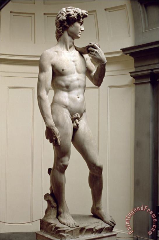 David 1501 4 painting - Michelangelo Buonarroti David 1501 4 Art Print