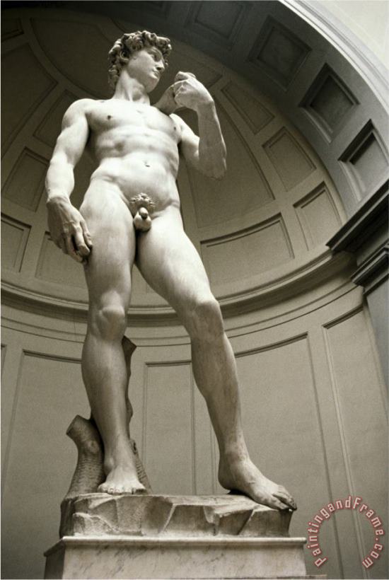 David Bottom View painting - Michelangelo Buonarroti David Bottom View Art Print