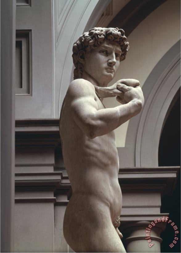 David Detail of Upper Section 1504 painting - Michelangelo Buonarroti David Detail of Upper Section 1504 Art Print