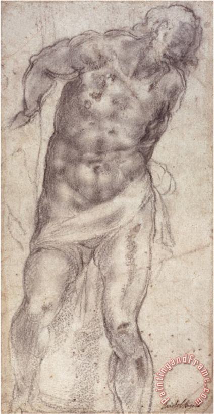 Michelangelo Buonarroti Figure Study Art Painting