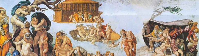 Il Diluvio painting - Michelangelo Buonarroti Il Diluvio Art Print
