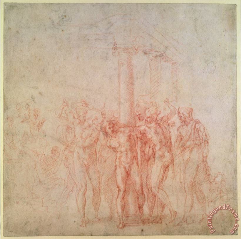 Inv 1895 6 15 500 R painting - Michelangelo Buonarroti Inv 1895 6 15 500 R Art Print