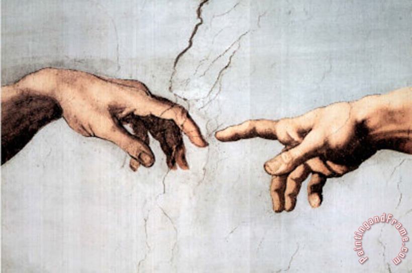 Michelangelo Buonarroti Michaelangelo Creation of Adam 2 Art Print Poster Art Painting