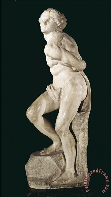 Michelangelo Buonarroti Michelangelo The Rebellious Slave Art Print